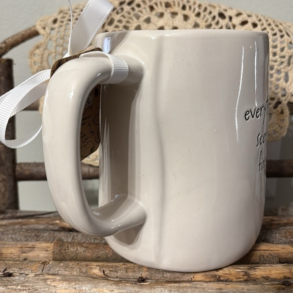 NWT! PEANUTS X RAE DUNN EVERYTHING SEEMS FINE CHARLIE BROWN DOUBLE-SIDED MUG - Picture 5 of 12